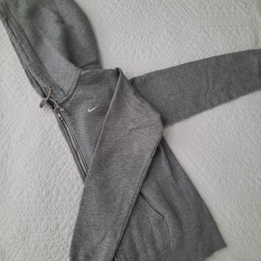 Women's Heather Gray Nike Full Zip Hoodie